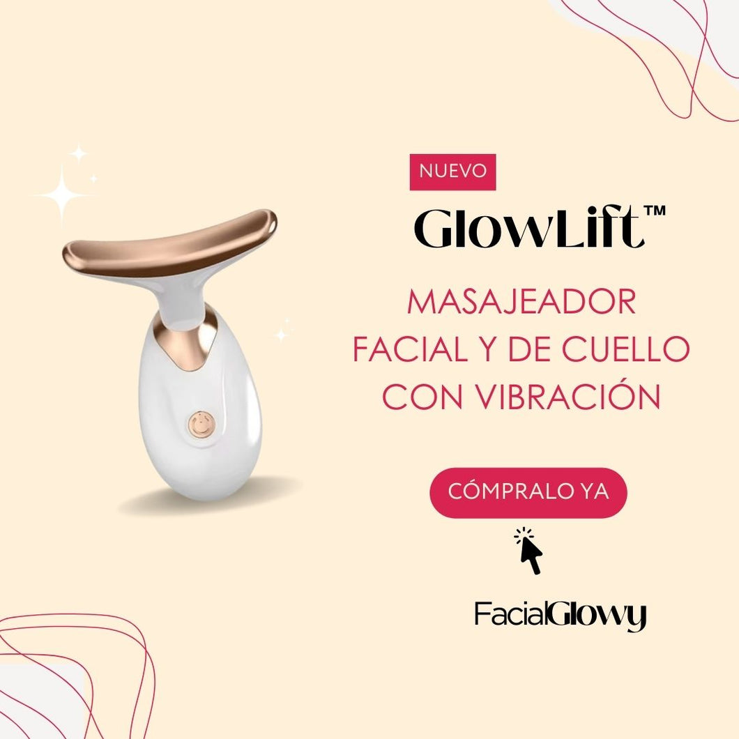 GlowLift™ – Masajeador facial y de cuello con vibración
